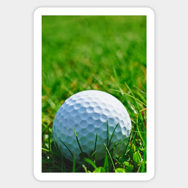 Golf Ball in Grass Sticker by adrianbrockwell